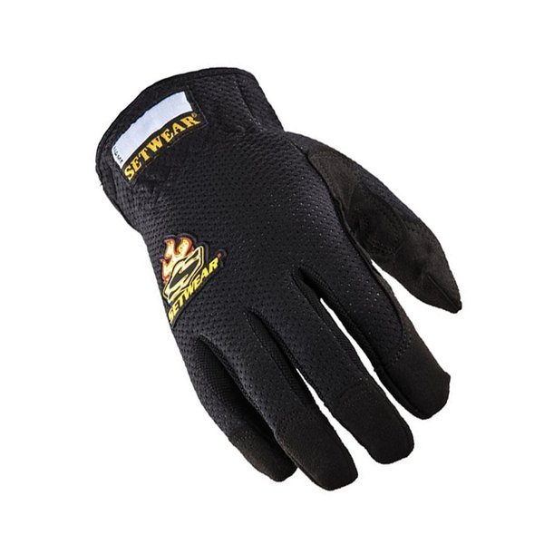 Setwear Ez-Fit Gloves Seamless Index Finger Design Glove Extra Small Black XS