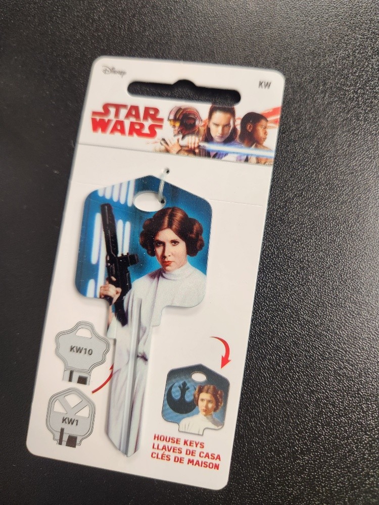 STAR WARS PRINCESS LEIA PRINTED KWIKSET KW1/KW10 KEYBLANK - READ DETAILS BELOW