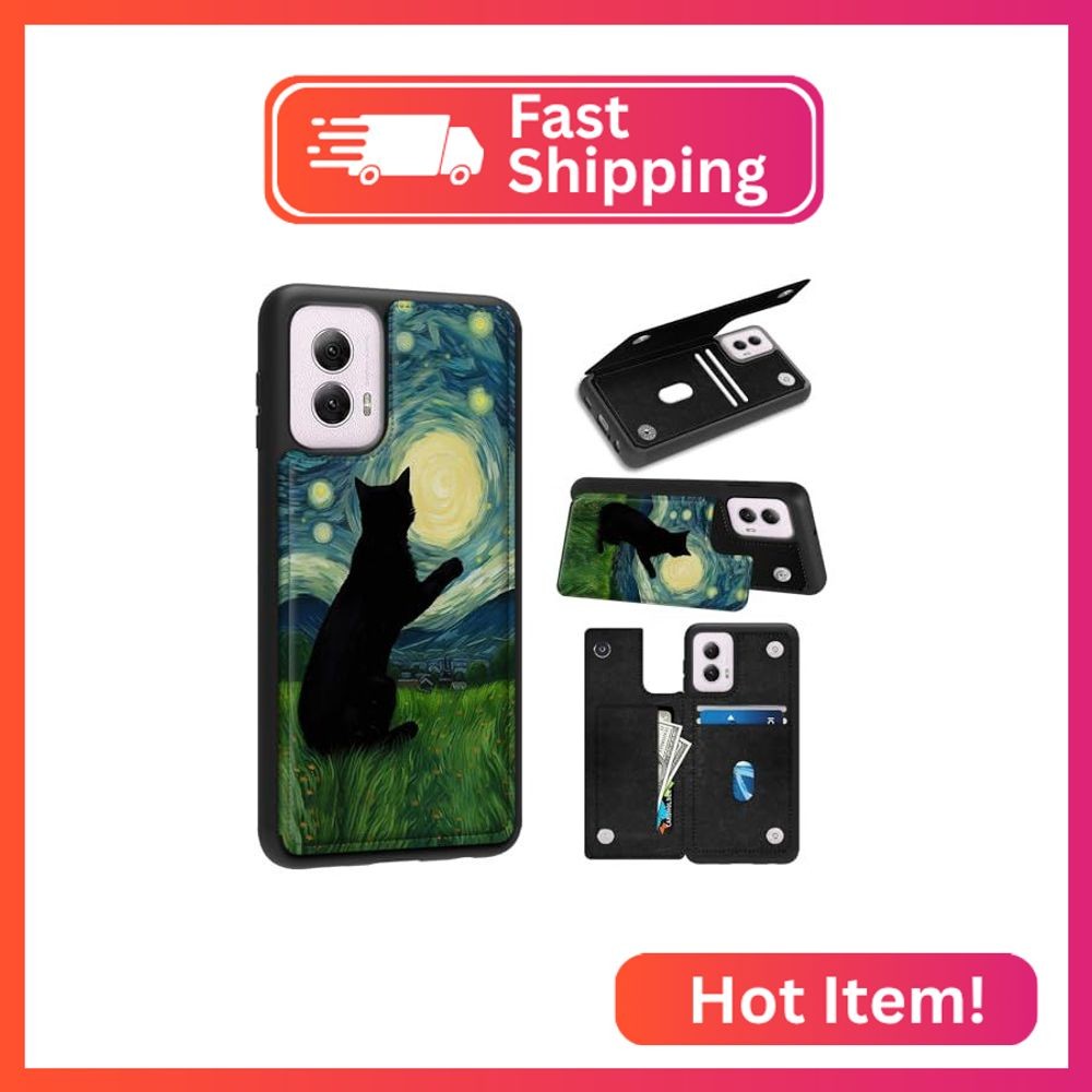 GFRGTFHYT for Moto G Power 5G 2024 Wallet Case with Credit Card Holder Kickstand