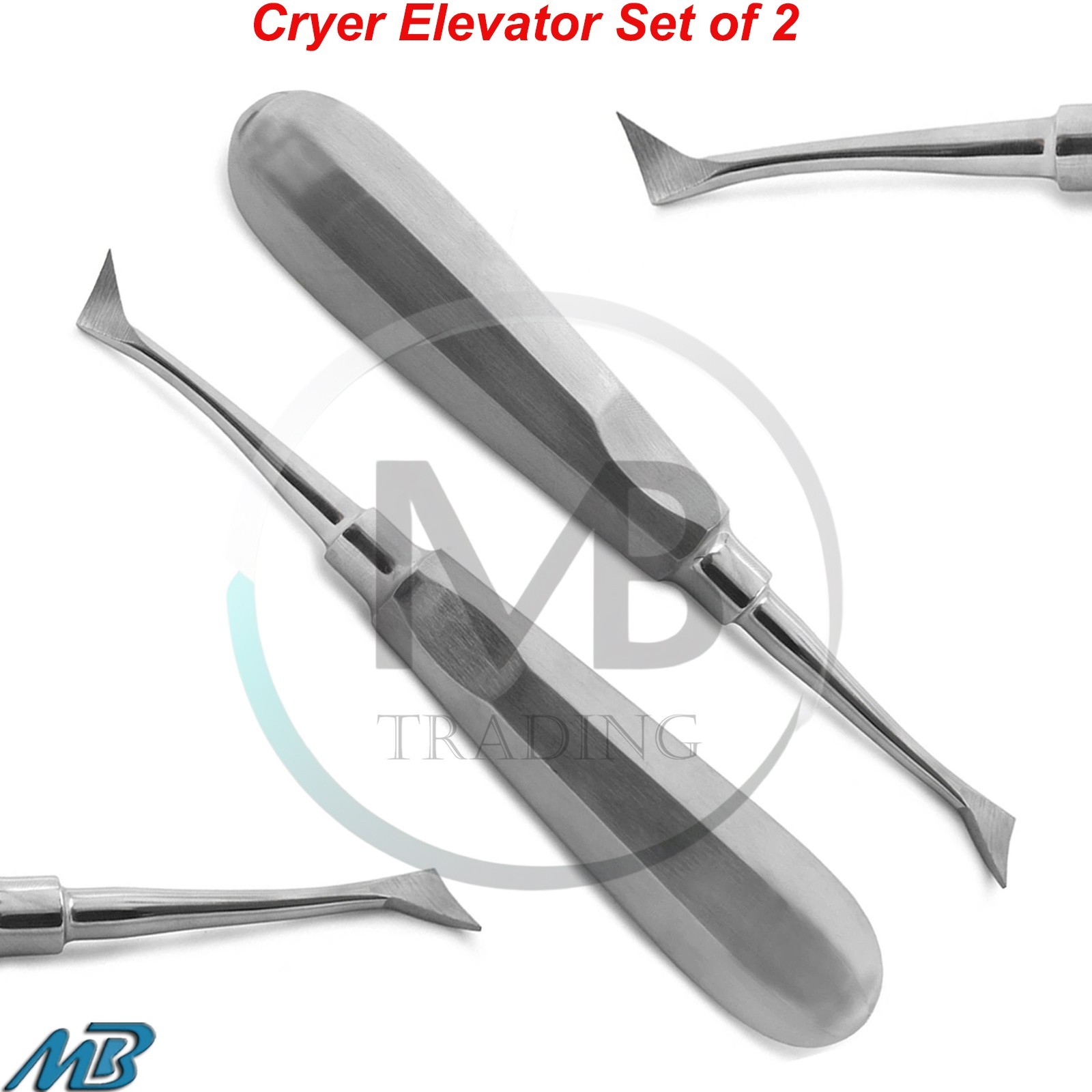 2 Pcs Dental Elevators Cryer RIGHT / LEFT Surgical Instruments German Grade