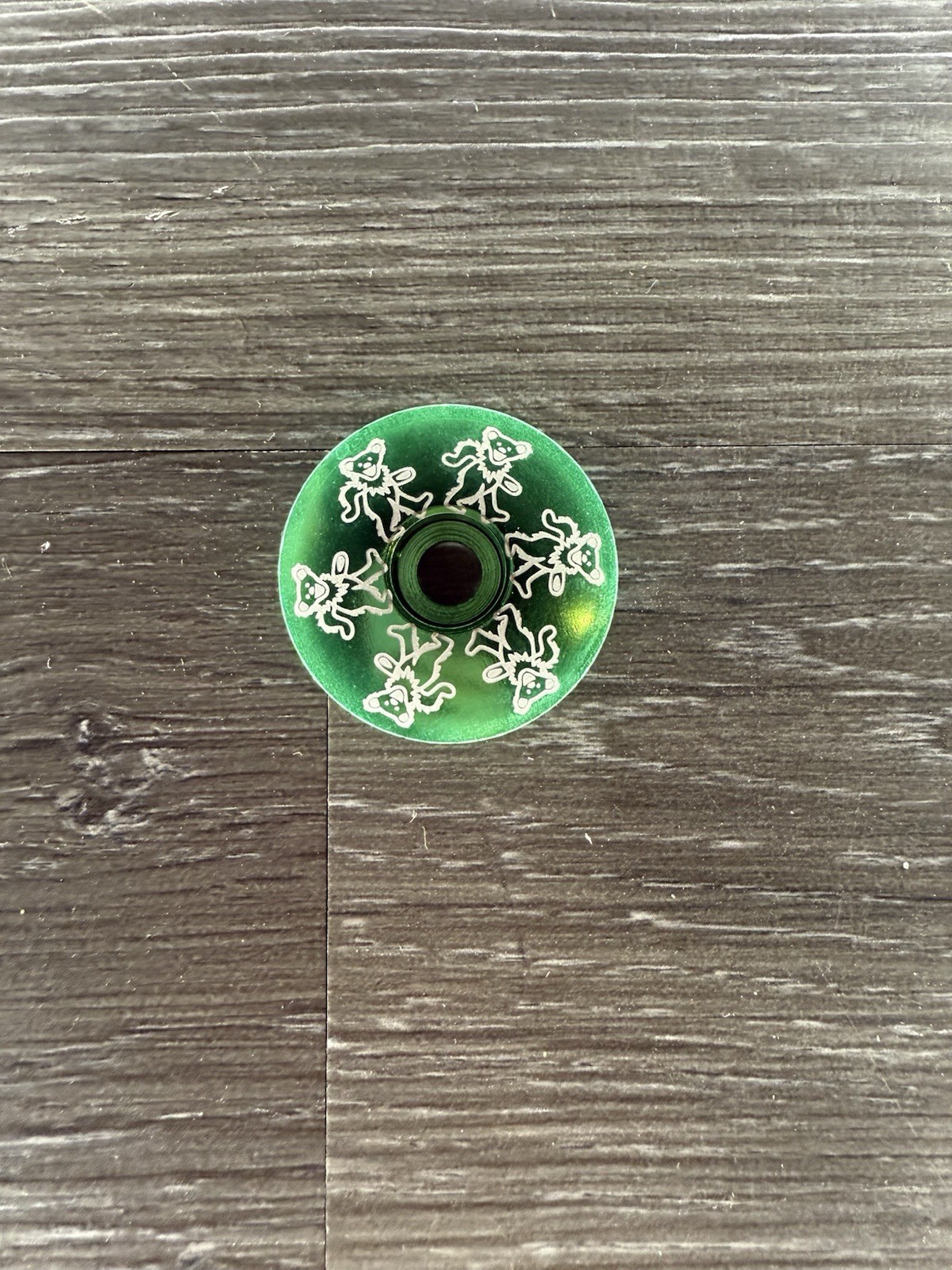 Dancing Bear Headset Stem Top Cap 1 1/8 Grateful Dead Green