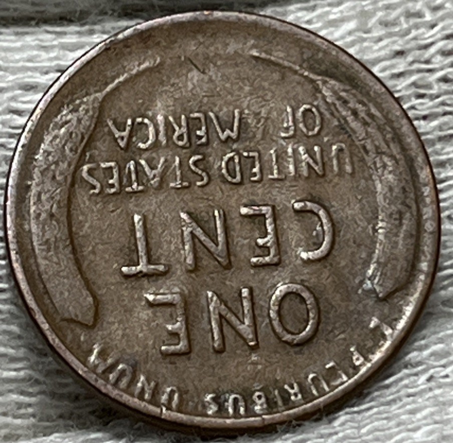1934 D Lincoln Penny Error Die Clash & Faint (A) Reverse Errors