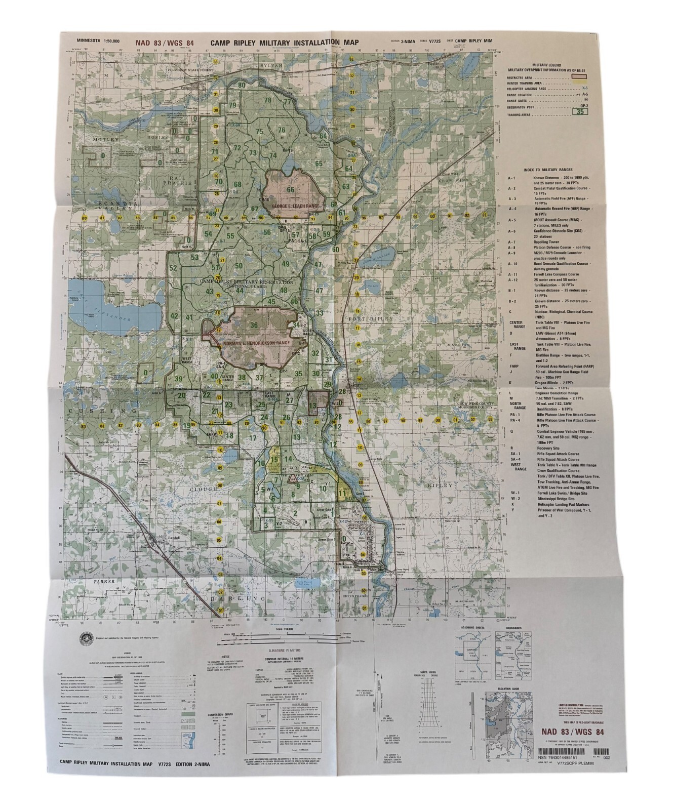 CAMP RIPLEY MINNESOTA U.S. Military Installation Map