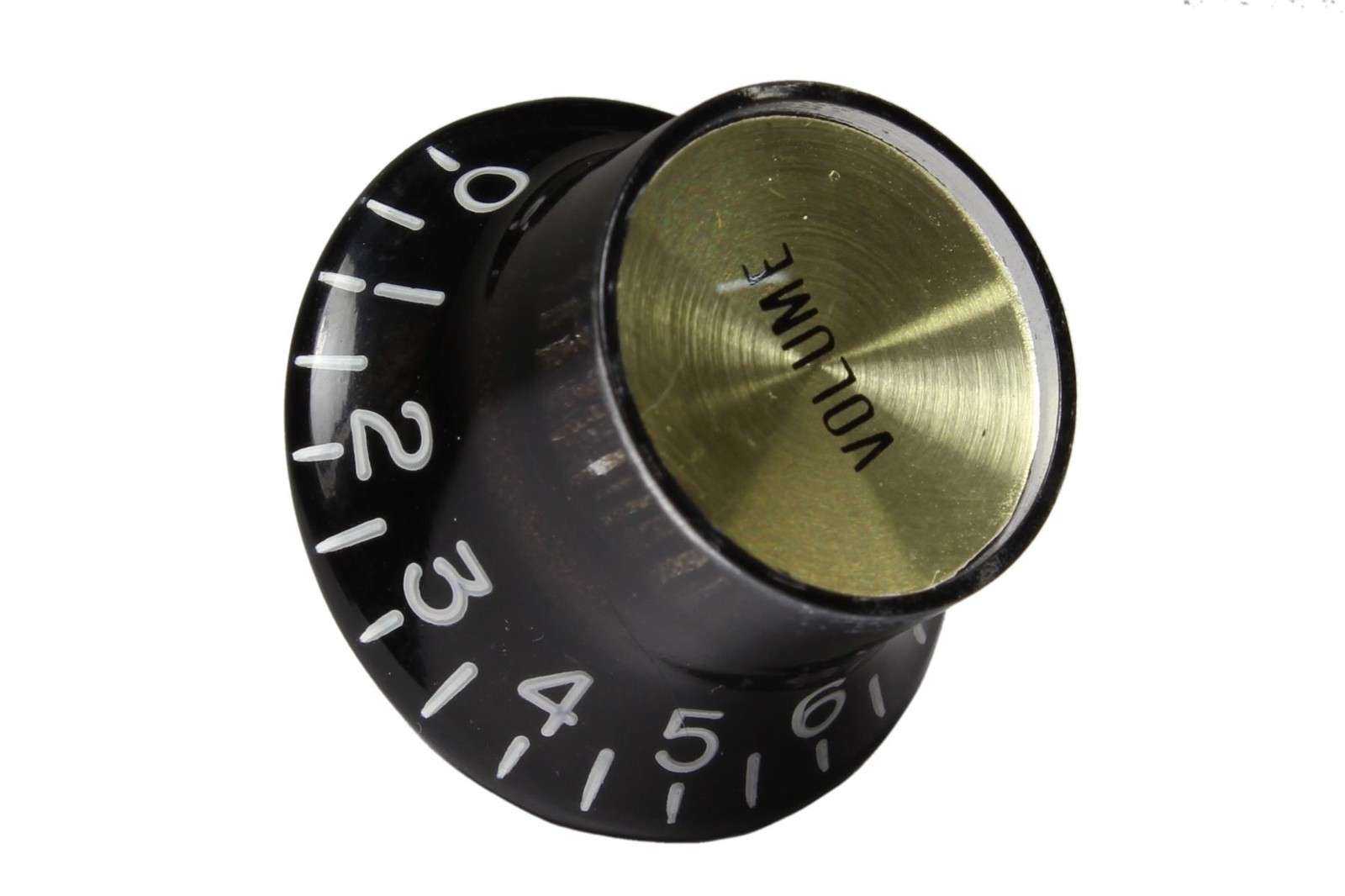Bell Hat Knobs Black Gold Reflector for Import guitars 4pk