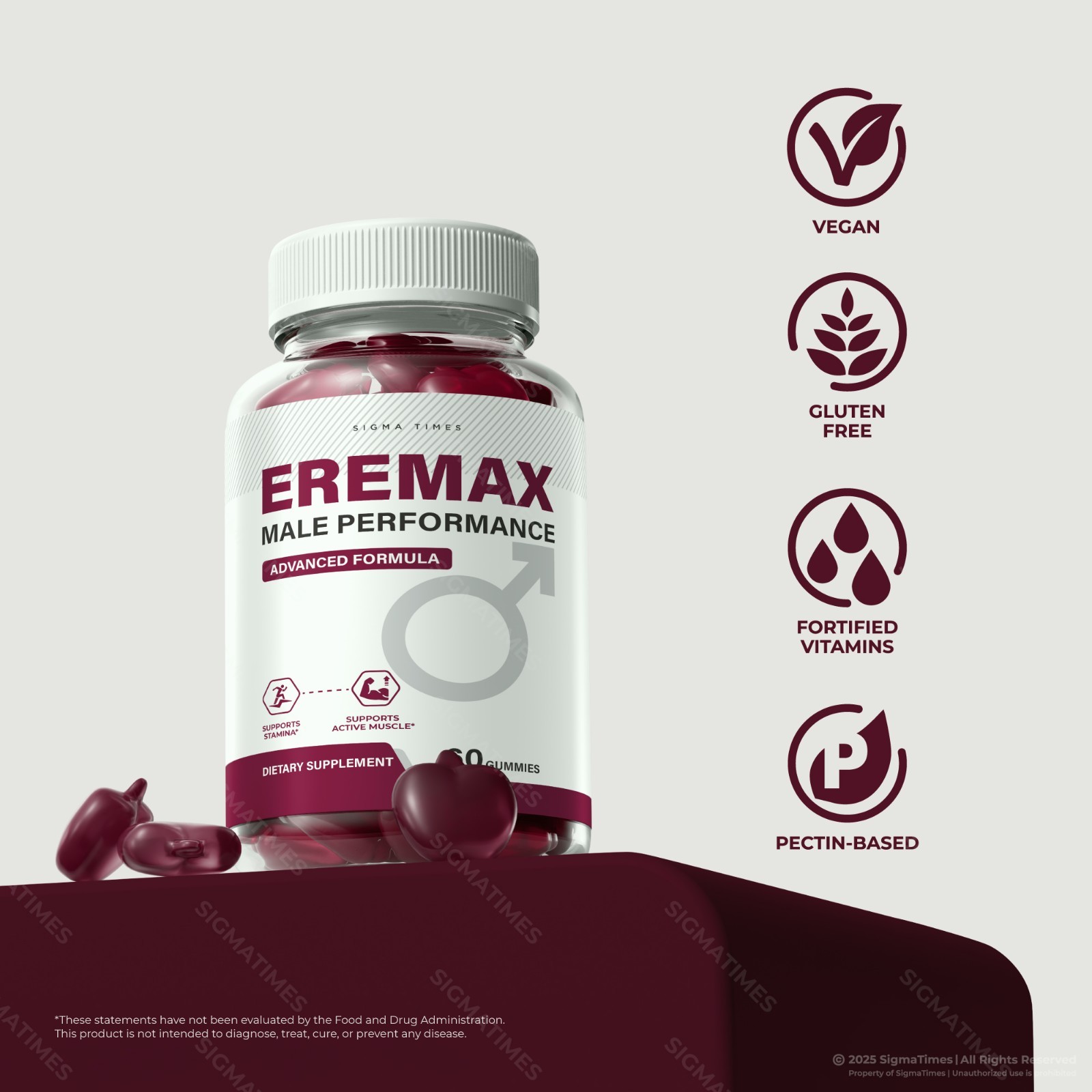 Eremax Gummies – Men’s Vitality & Performance Support Supplement 60ct