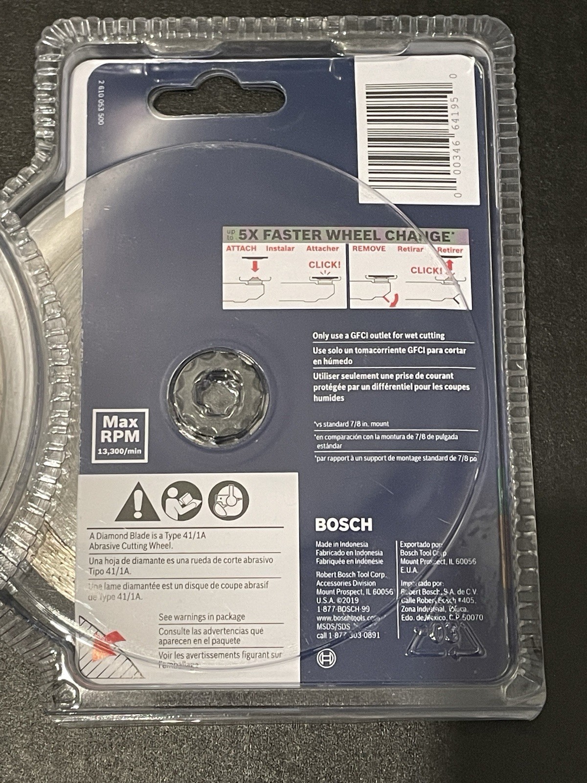 2-Pack Bosch DBX4543S Diamond Continuous Rim Blade Ceramic Slate Cuts