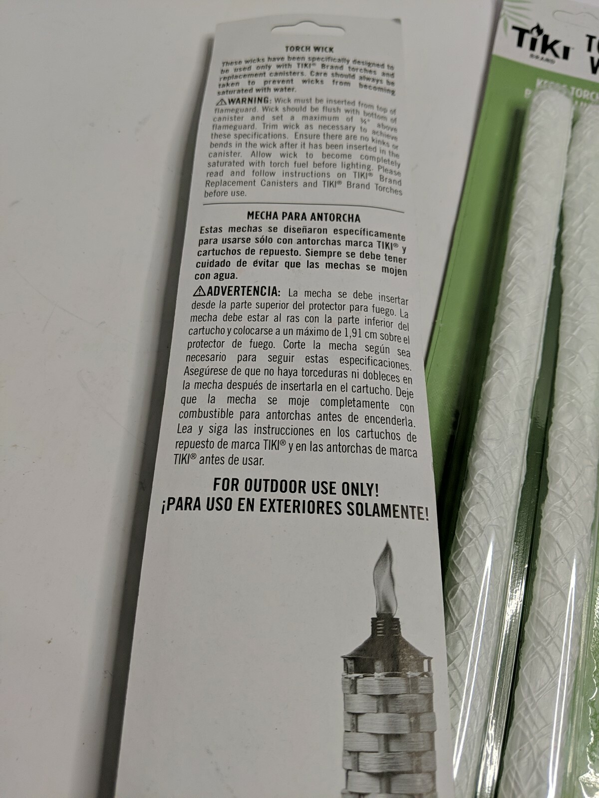 Lamplight Farms TIKI TORCH WICK Replacement Round Shape. Lot of 2 2 packs