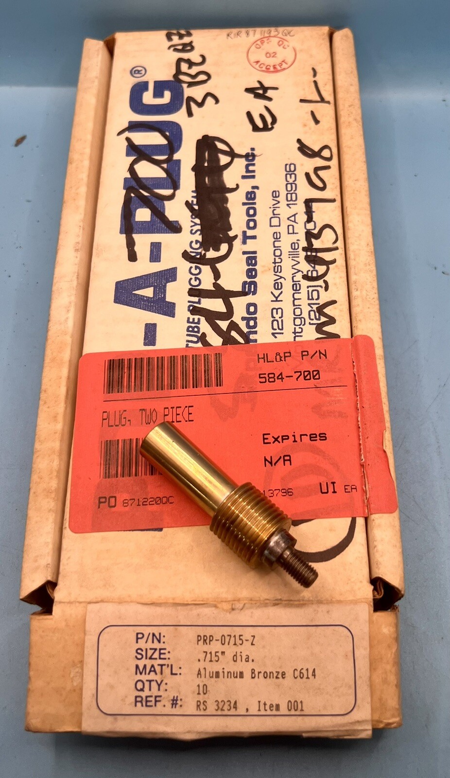 EXPANDO SEAL TOOLS PRP-0715-Z POP-A-PLUG KIT 0.715in DIA 🔥BOX OF 10🔥SHIPS FREE