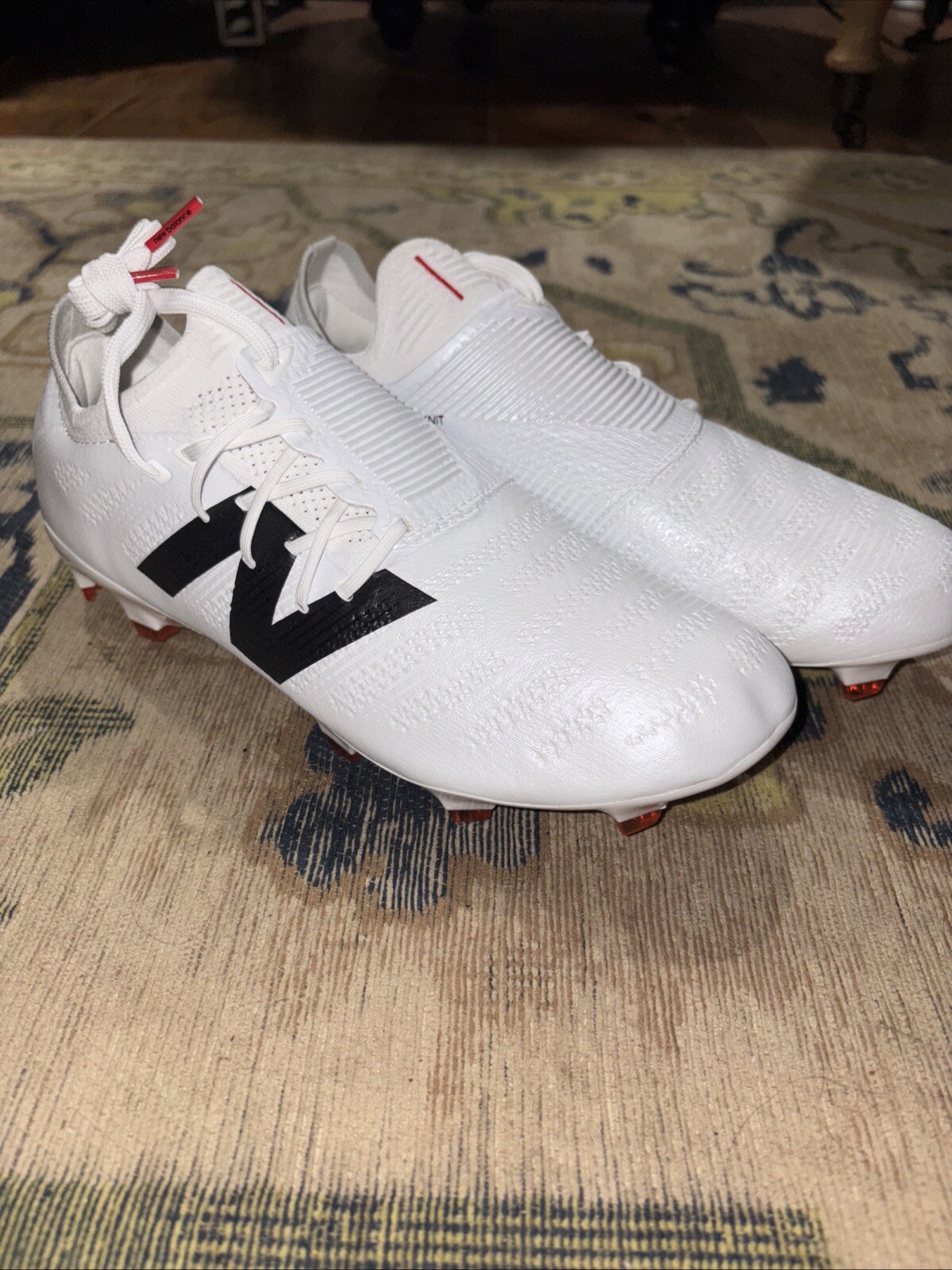 New Balance Furon Pro V7+ FG Soccer Shoes, Size 7, Vapor, Tekela, White/Black