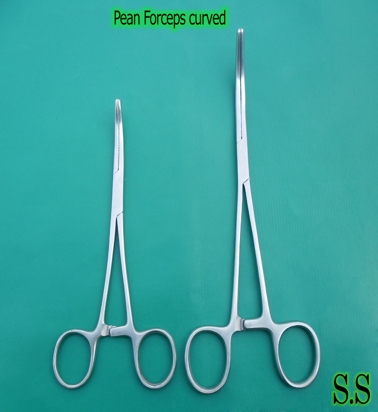 2 Rochester -Pean Forceps Curved 6" & 7" Surgical Instruments