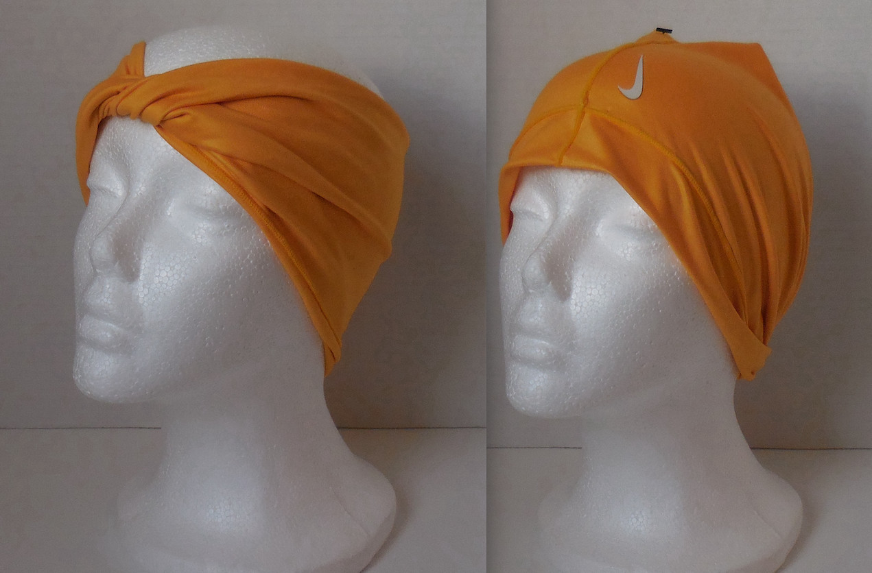 Nike Yoga Headband Wide Twist Women Yellow Ochre/LT Orewood BRN