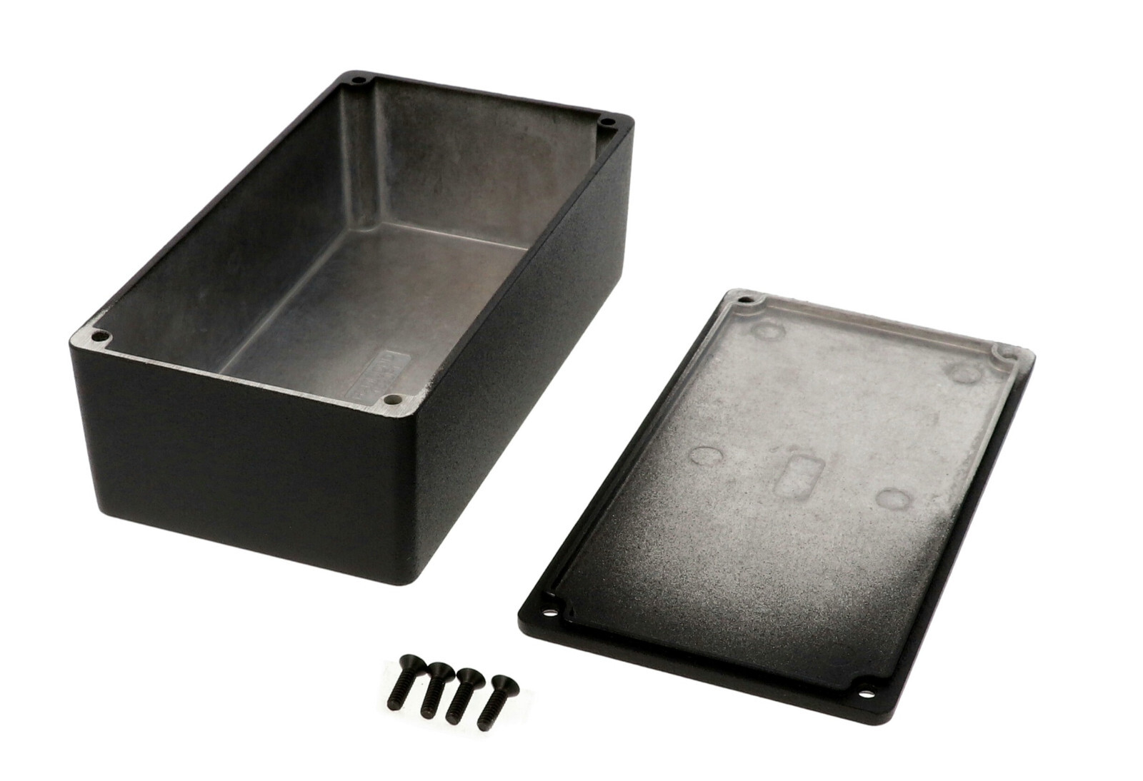 Qty 2  Hammond 1590P1BK  6.02 in x 3.27 in x 1.98 in ALUMINUM ENCLOSURE CASE