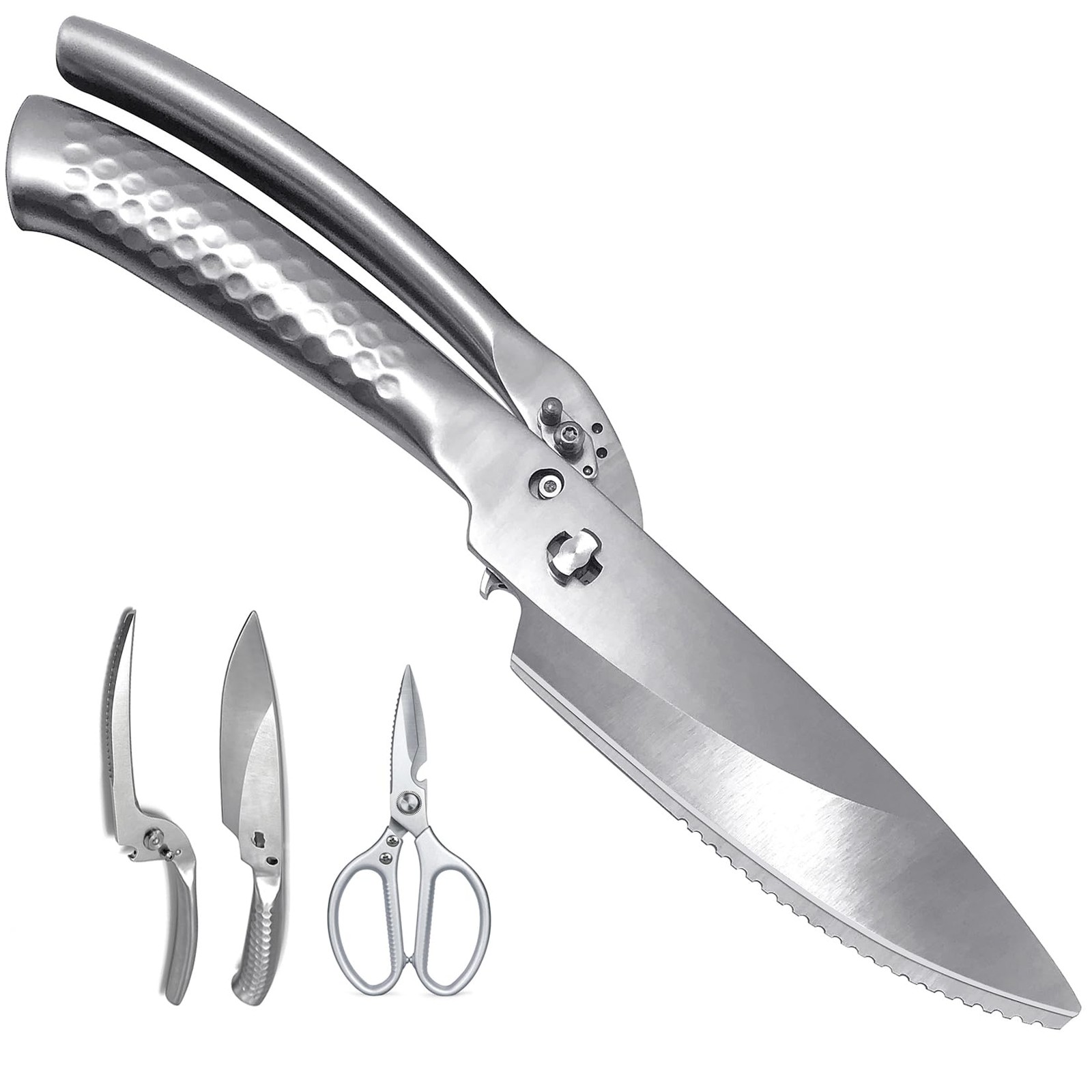 SGNEKOO Kitchen Scissors,Detachable Poultry Shears | Heavy Duty Stainless Ste...