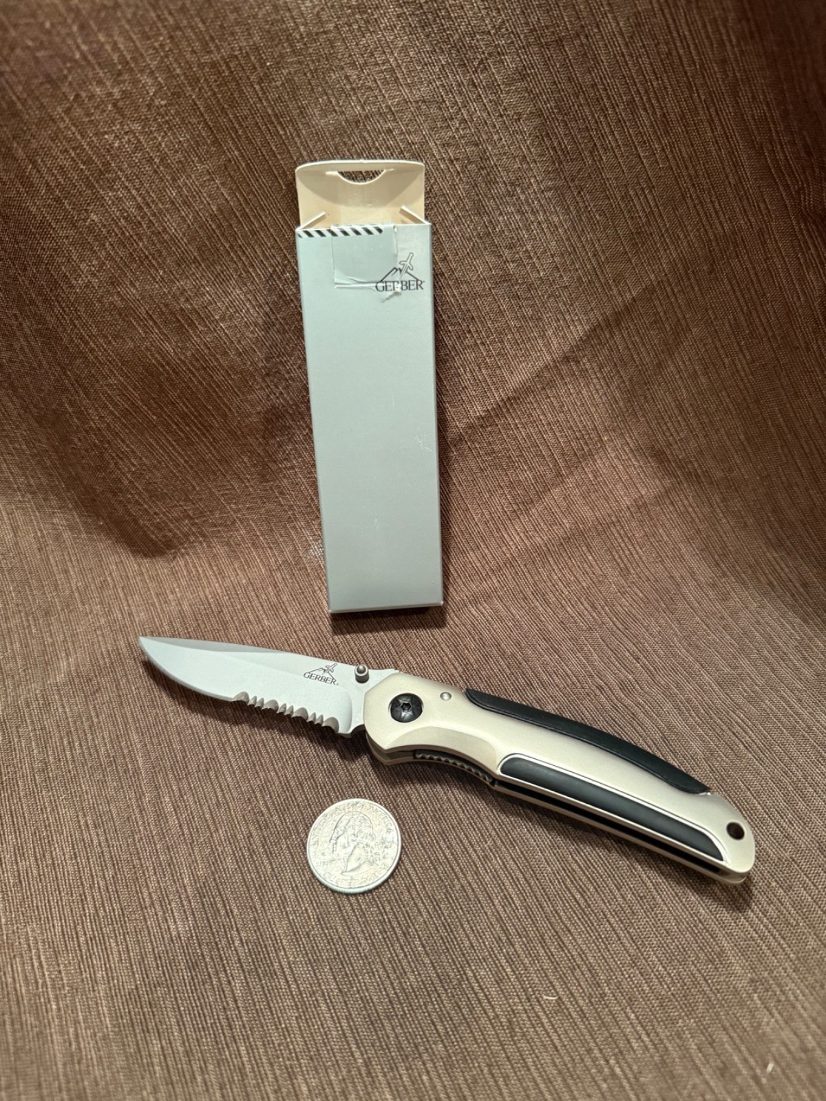 Gerber AR 3.00S 05843 Serrated Folding Knife Aluminum Handle Taiwan NIB NOS