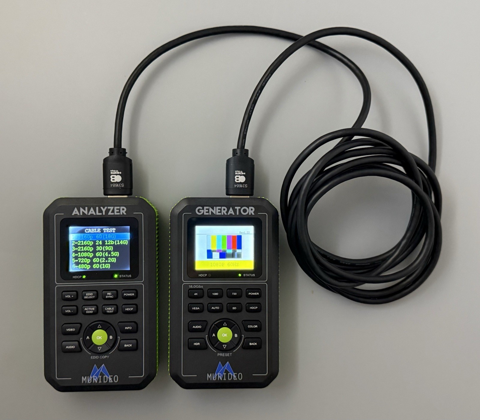 ⭕️ MURIDEO FOX & HOUND 4K HDR 18GBPS HDMI GENERATOR ANALYZER TEST KIT COMPLETE