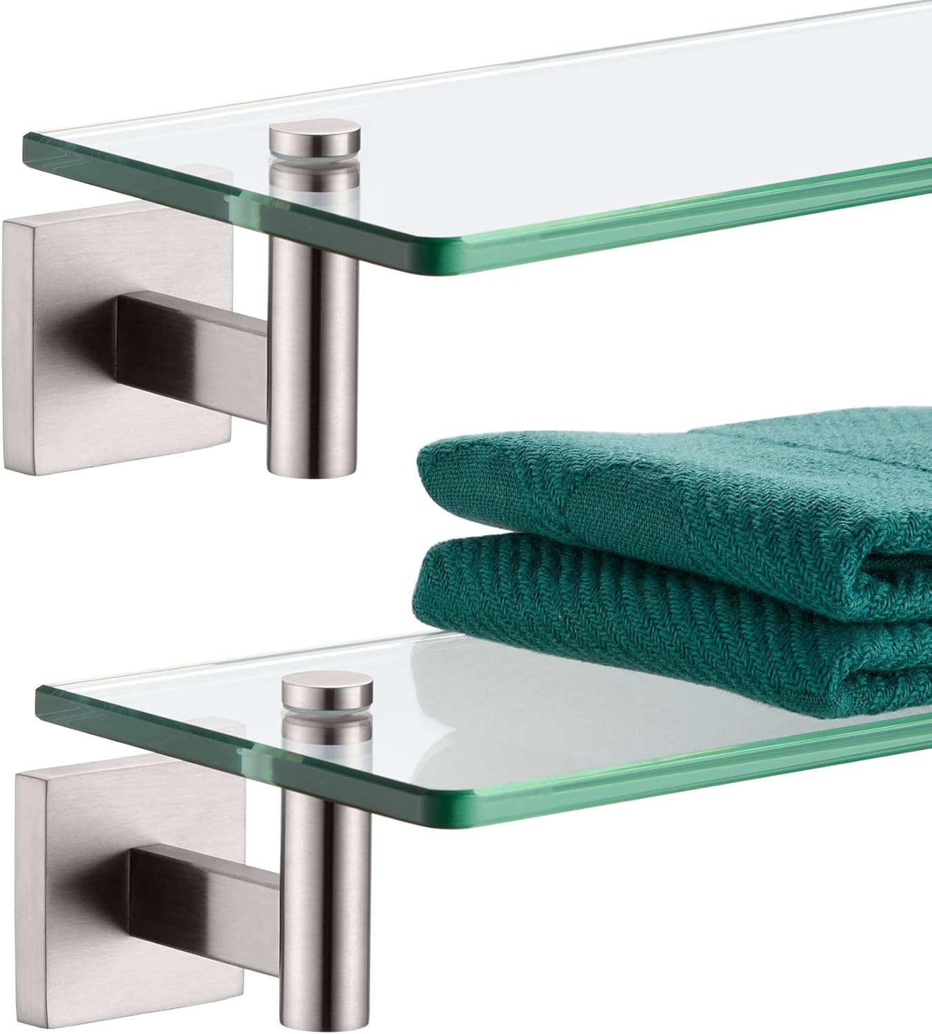 2 pack KOKOSIRI 16" Floating Shelves Bathroom Wall Mount shelf Bedroom, Livi...