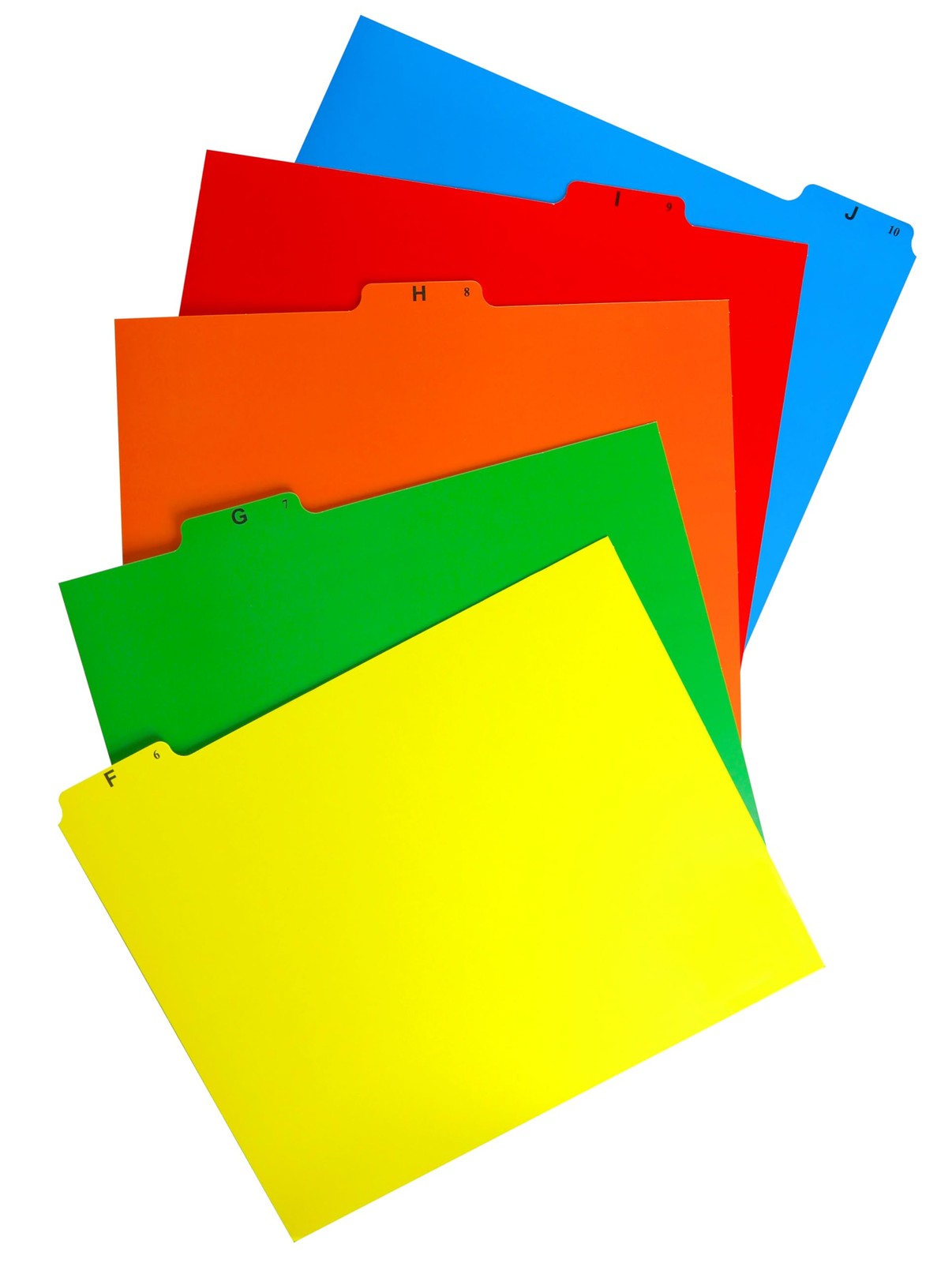 A-Z Alphabetical Hanging File Folder Guide Dividers, Heavyweight 5 Color Code...
