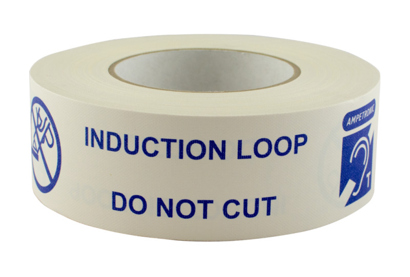 Ampetronic ACWP50 Printed Warning Tape 50mm x 50m Hearing Loop
