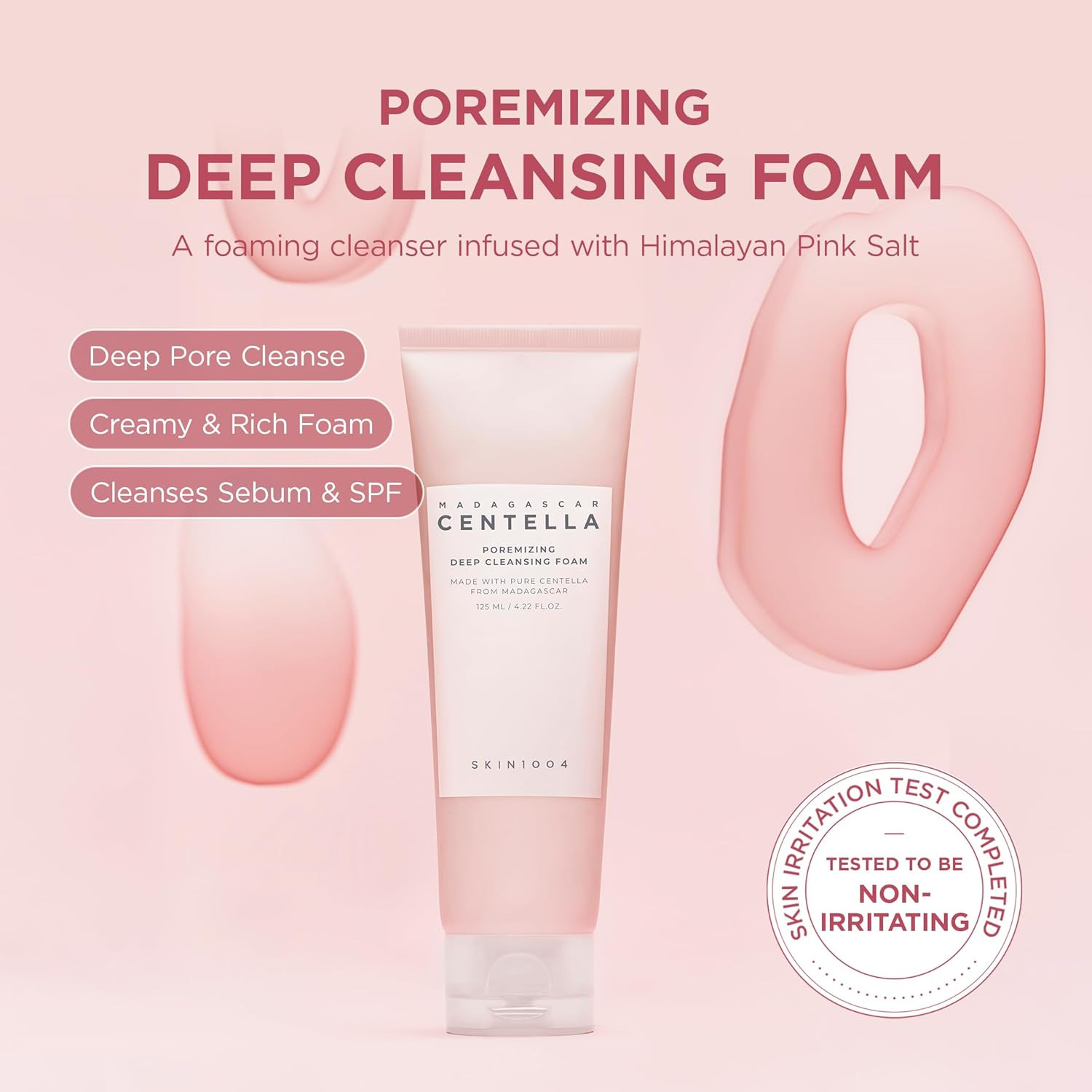 Poremizing Deep Cleansing Foam, 4.23 Fl.Oz, 125Ml, Makeup Remover, Korean Face C