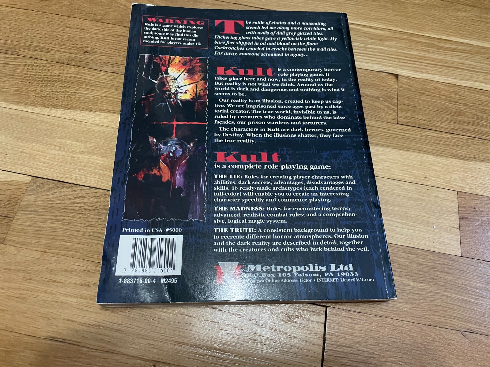 Kult Death is only the Beginning Role-Playing Game Core Rulebook 1e 1st Edition