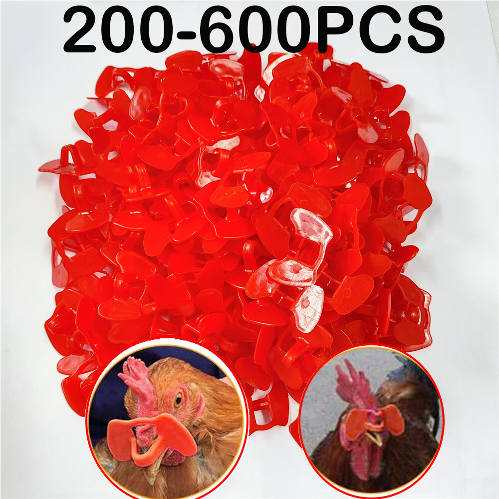 200-600pc Pinless Chicken Peepers Pheasant Poultry Blinders Spectacles No Fight