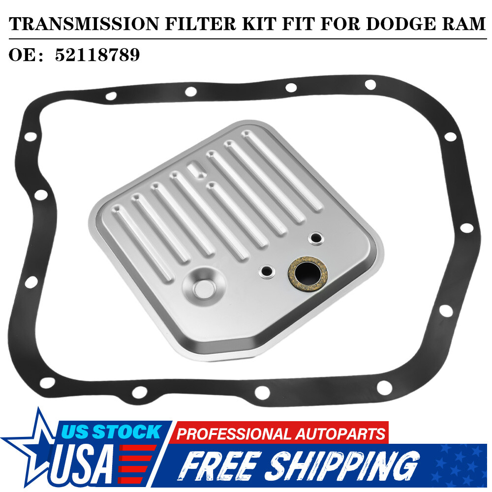 For 98-10 DODGE RAM 5.9L A518 46RH 46RE A618 Transmission Filter Kit Pan Gasket