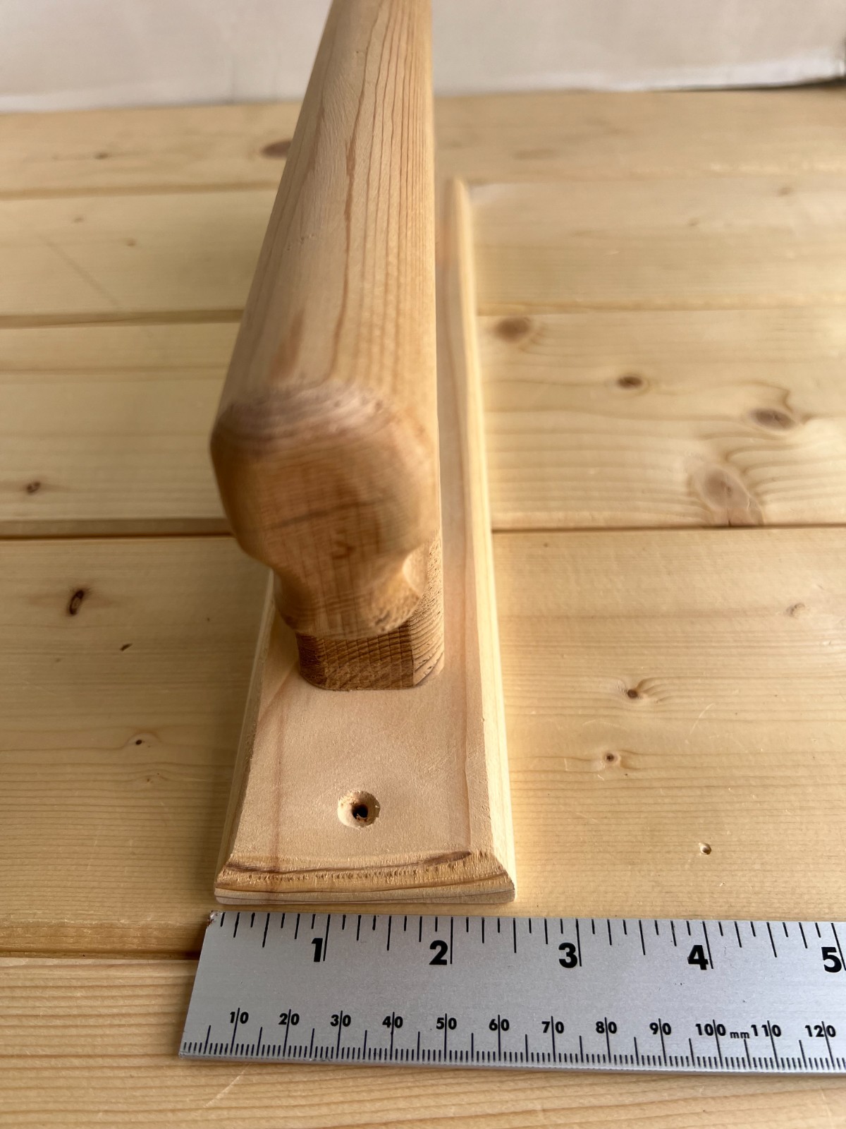 Cedar Wood Sauna Door Handle – XL 13.5" – Handmade – Unfinished – Rustic Look