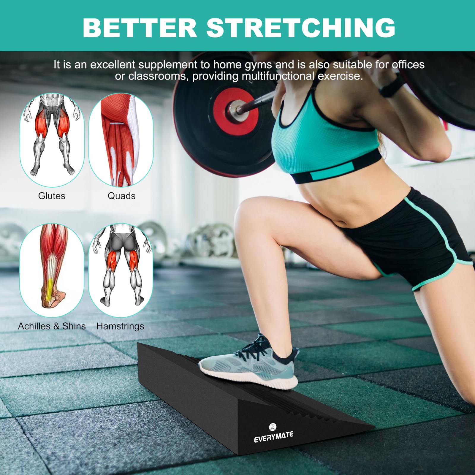 Squat Wedge, Extra Large Squat Wedge Block, Squat Wedges Weightlifting, Calf ...