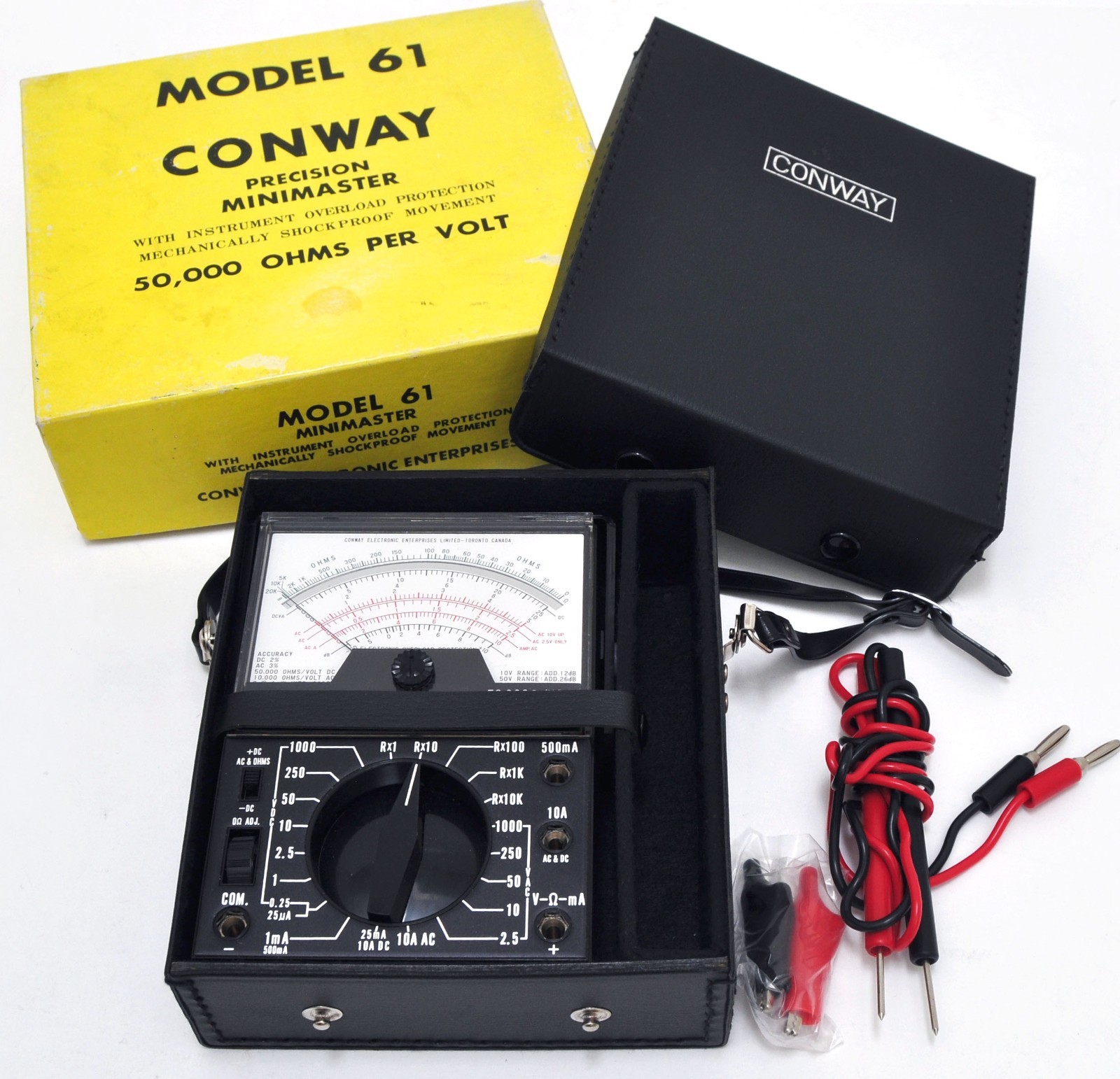 Vintage CONWAY Model 61 Precision MINIMASTER 50,000 OHMS/V for assembly/repair