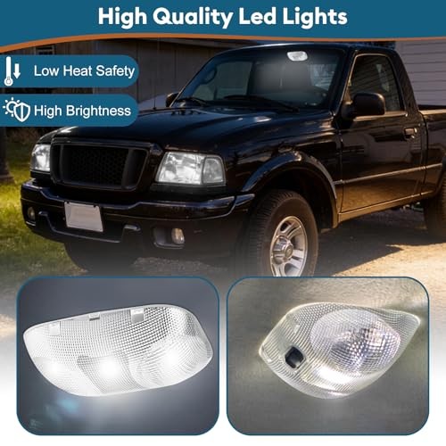 F37Z-13776-B LED Map Lamp Assembly with Cover - Interior Map Light Replace F37Z
