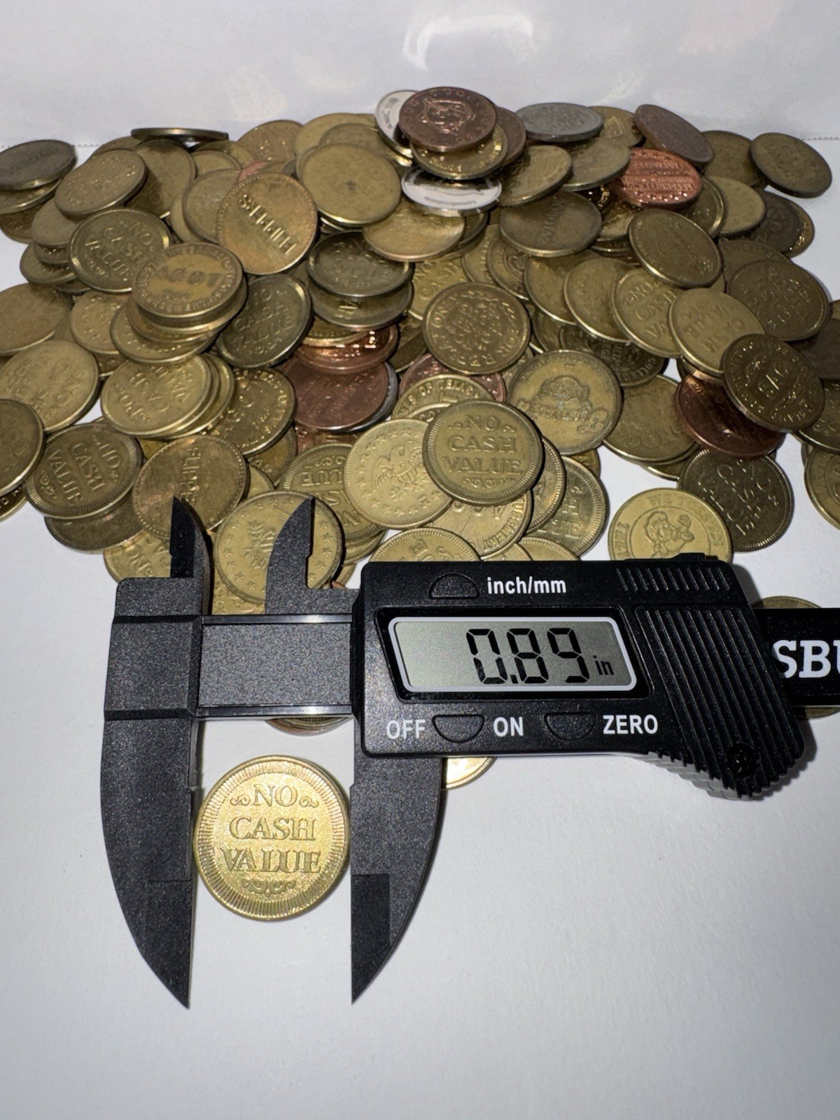 No Cash Value Brass Tokens - Eagle, Size .89"  Lot of 100 Tokens