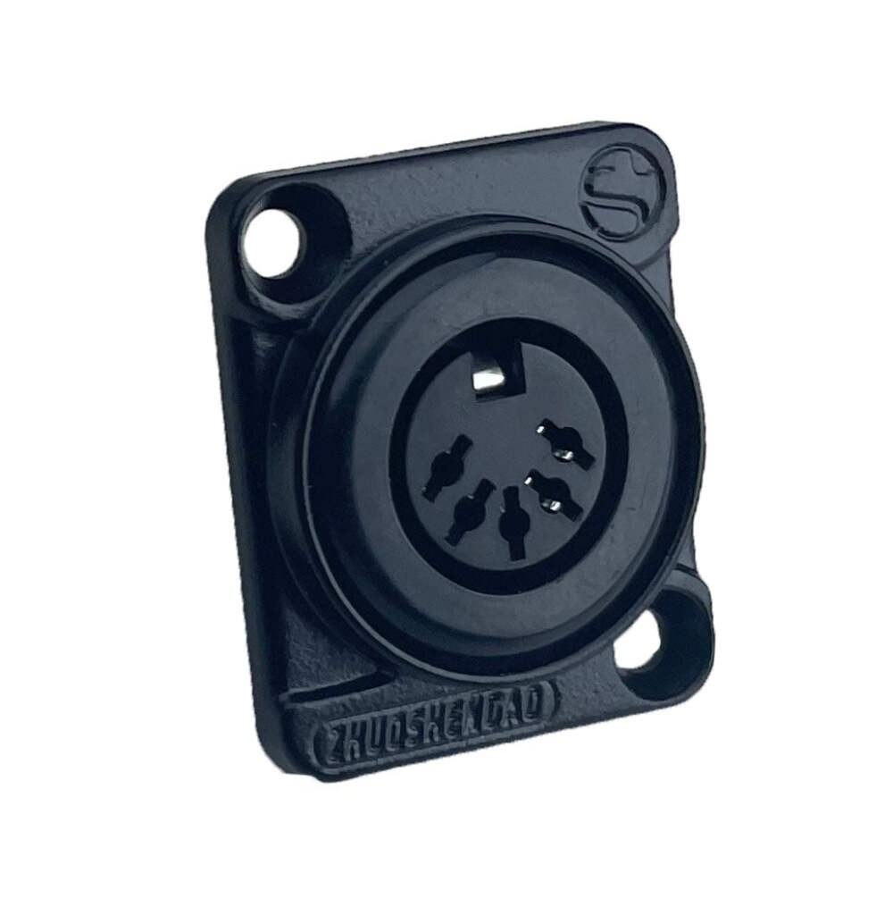 PROCRAFT D-PLATE 5-PIN MIDI / DIN panel mount connector #D-DIN-5