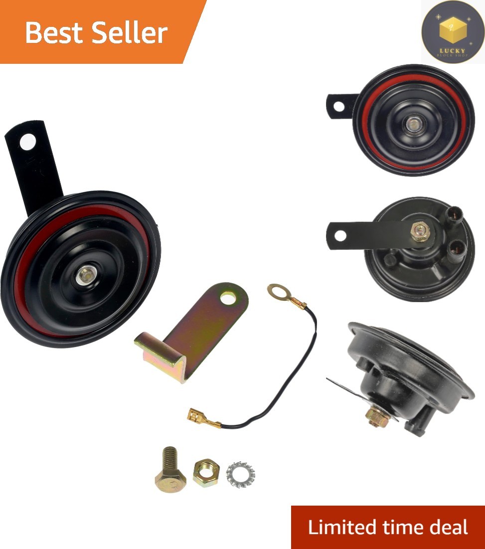 Versatile 12V Loud Metal Horn with Corrosion-Resistant Bracket - Vehicle Upgrade