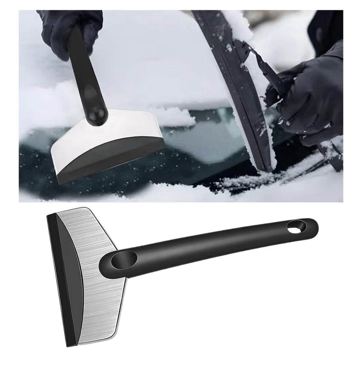 2pc- Ice Scraper for Car Windshield Scratch Free Vehicle Windscreen Ice remover