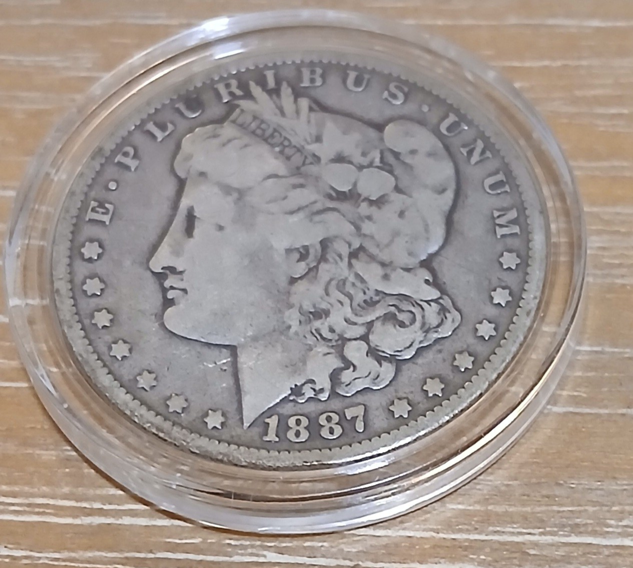 1887 MORGAN SILVER DOLLAR - Details - - 90% SILVER #25