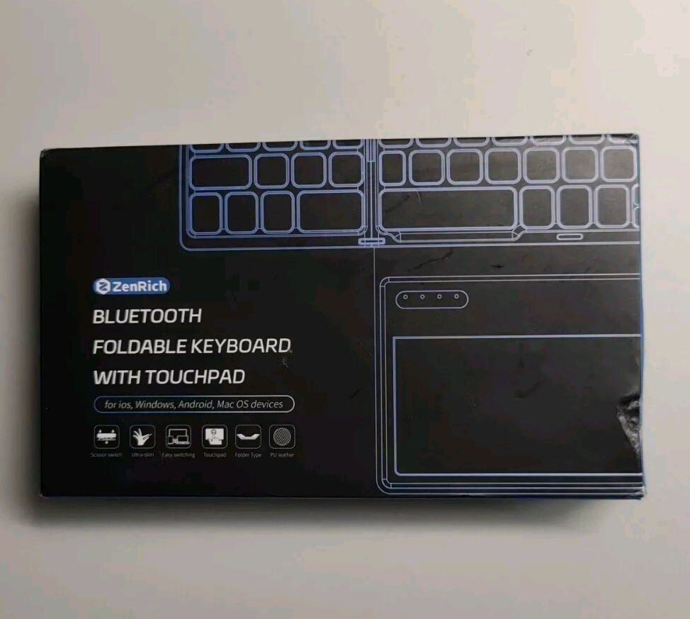 ZenRich Foldable Bluetooth Keyboard w/ Stand,Touchpad, Numeric Keypad