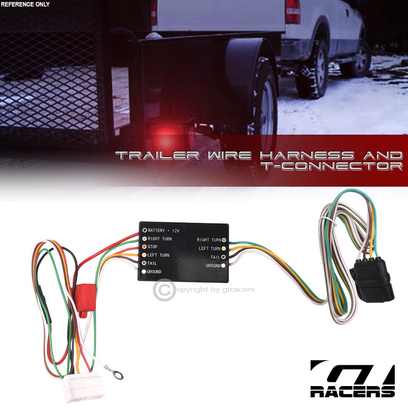 For 2007-2013 Acura MDX Trailer Hitch 4-Way Output Wire Harness T-Connector Kit