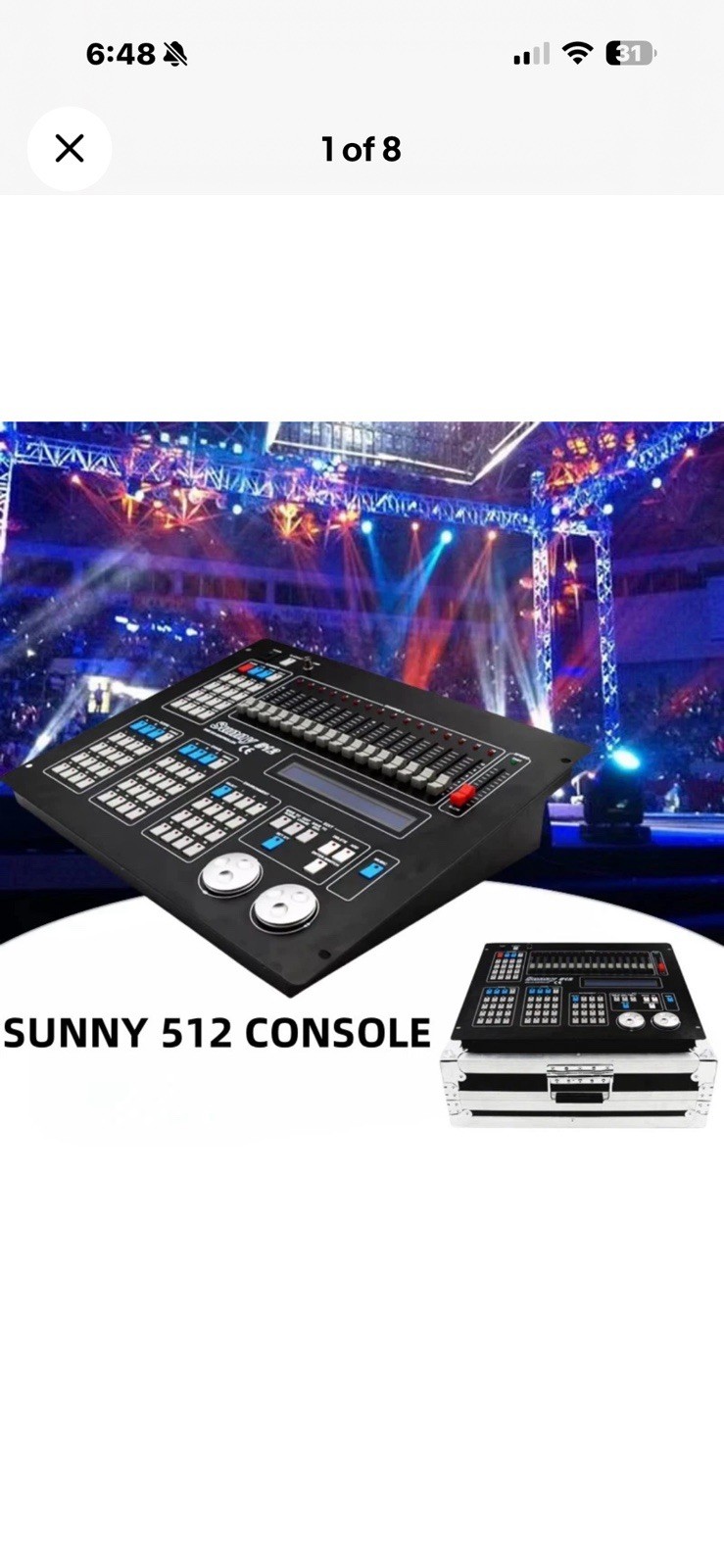 DMX Console Sunny 512 Controller New Style Lighting Console Flight Case Packing