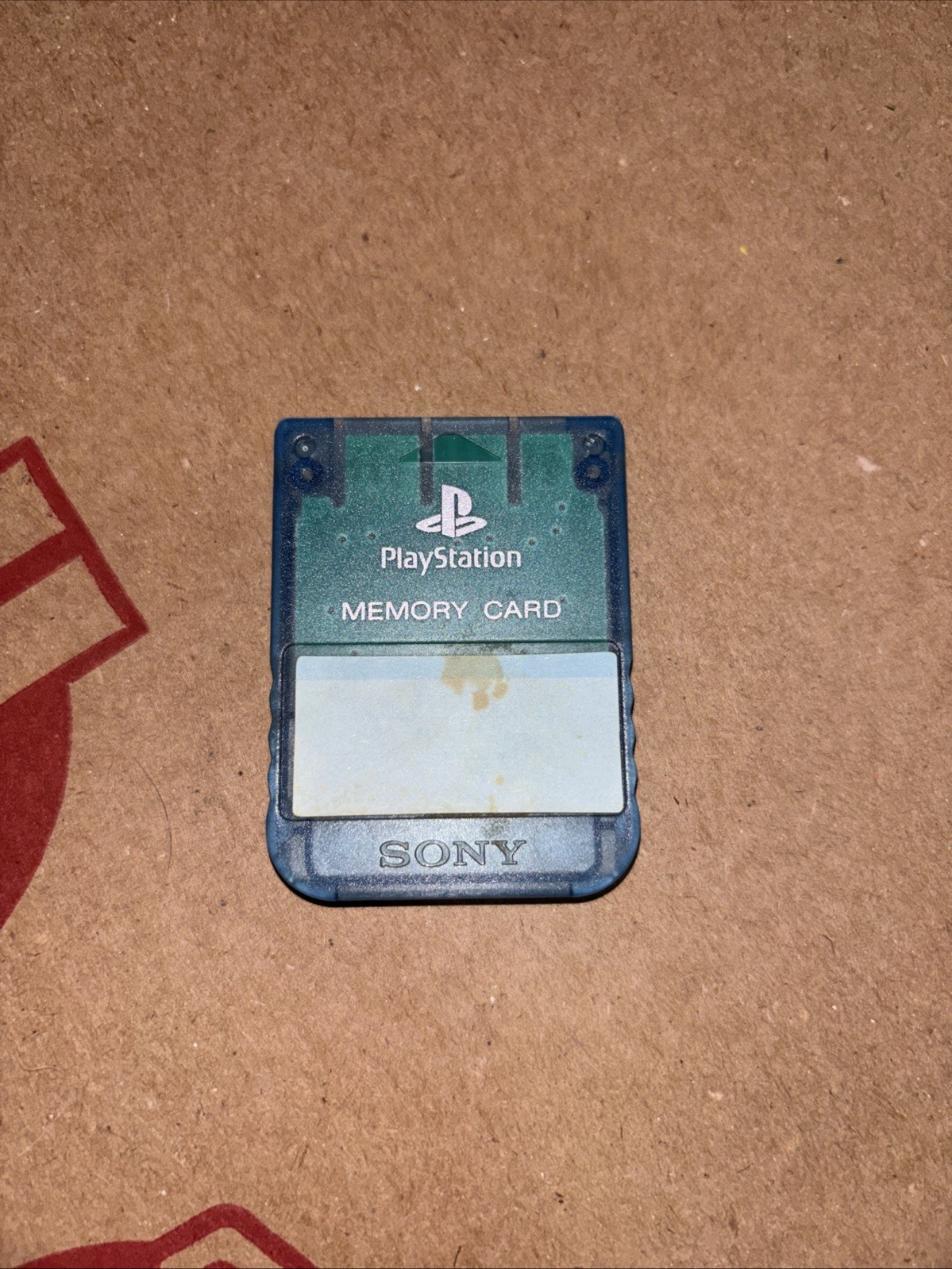 Genuine Official Sony PlayStation PS1 Memory Card SCPH-1020 Island Blue Tested