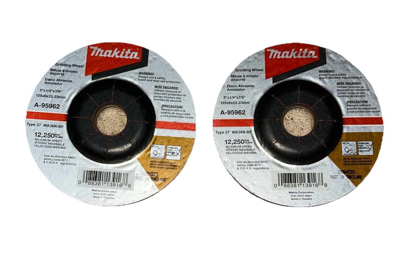 088381139168 TARCZA SZLIFIERSKA WYPUKŁA DO METALU 125*6*22 MM MAKITA