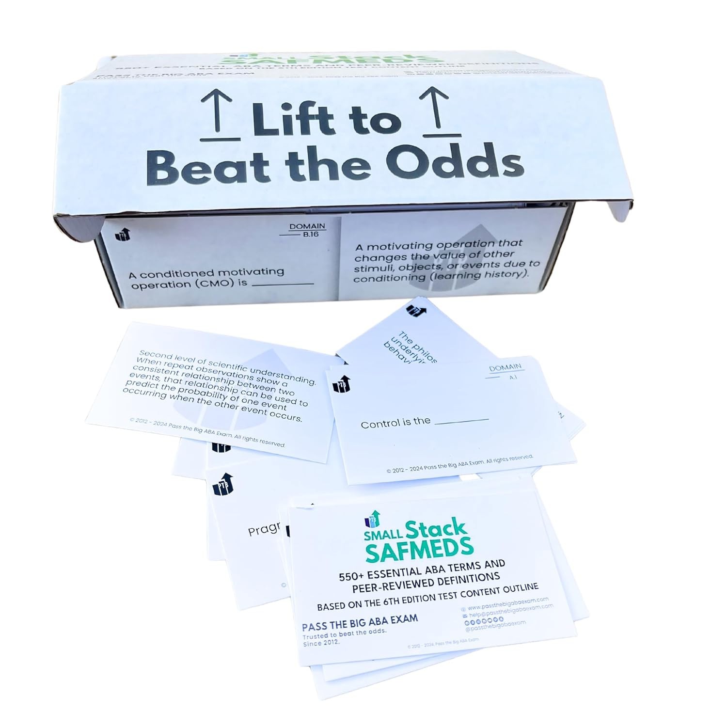 Pass the Big ABA Exam PTB 6th Edition SAFMEDS Set 3.5” x 2” Cards Set NEW