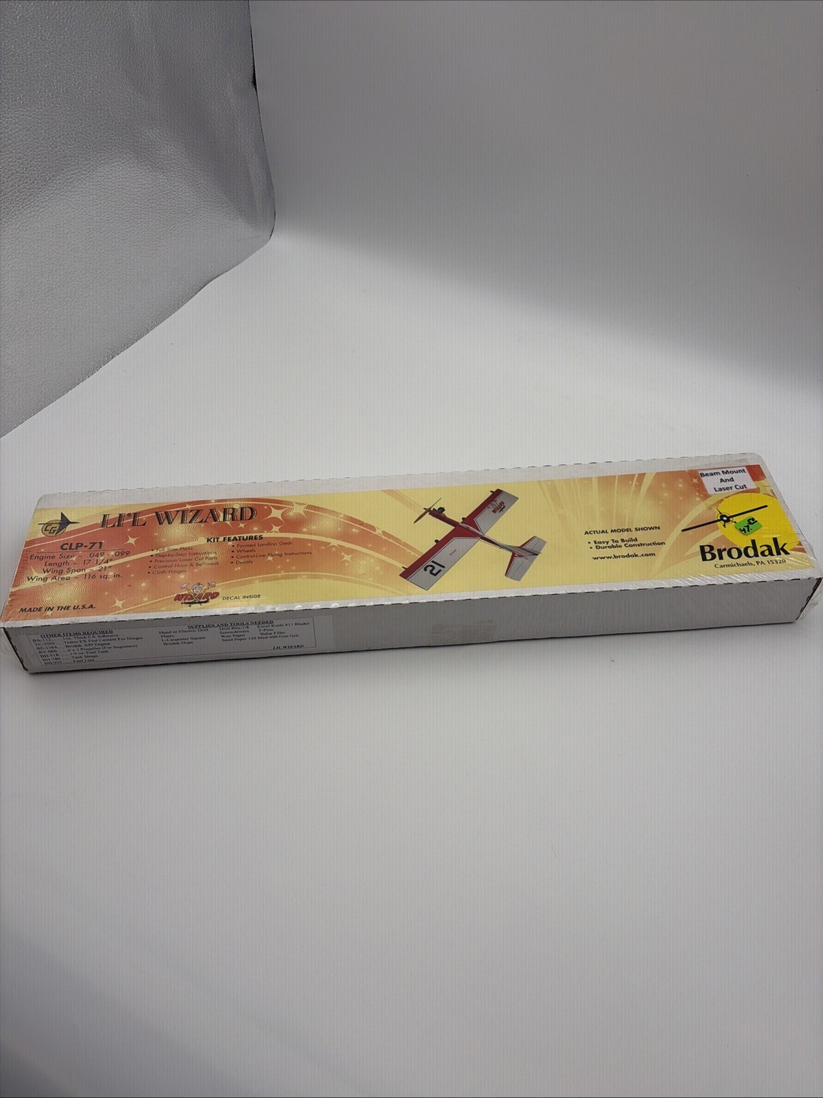 Vintage Brodak Lil Wizard U/C Flying Model Kit NEW