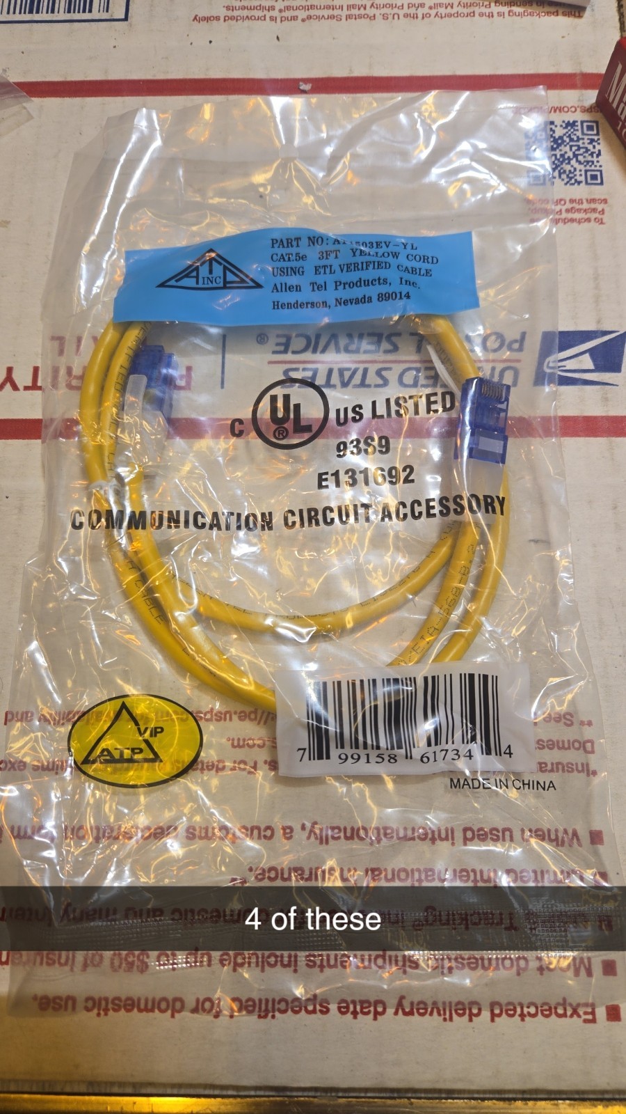Lot Of 43 Category 5 Patch Cord, Blue Green, Yellow, White. See Photo's For Pt#s