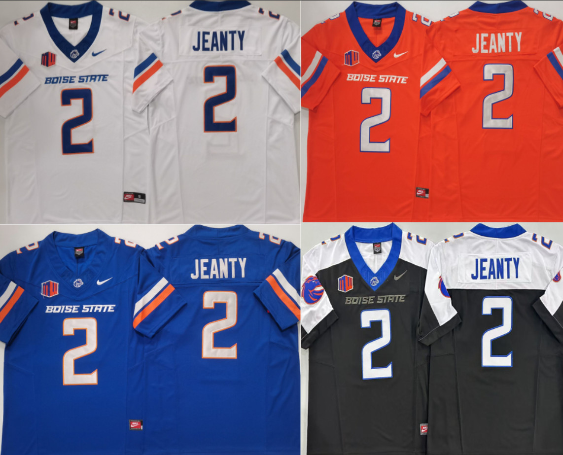 Mens Ashton Jeanty #2 Boise State Broncos Stitched Jersey-(Free Tax )