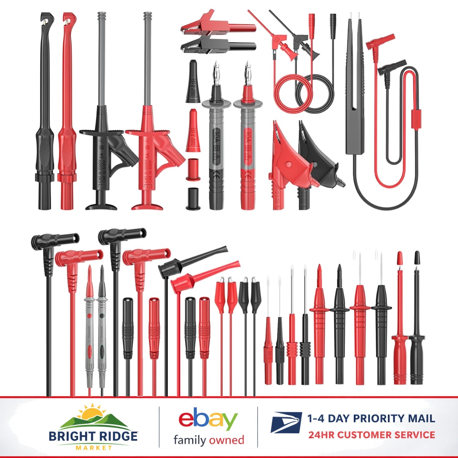 Electronics Testing Kit 33PCS with Multimeter Leads and Probing Accessories