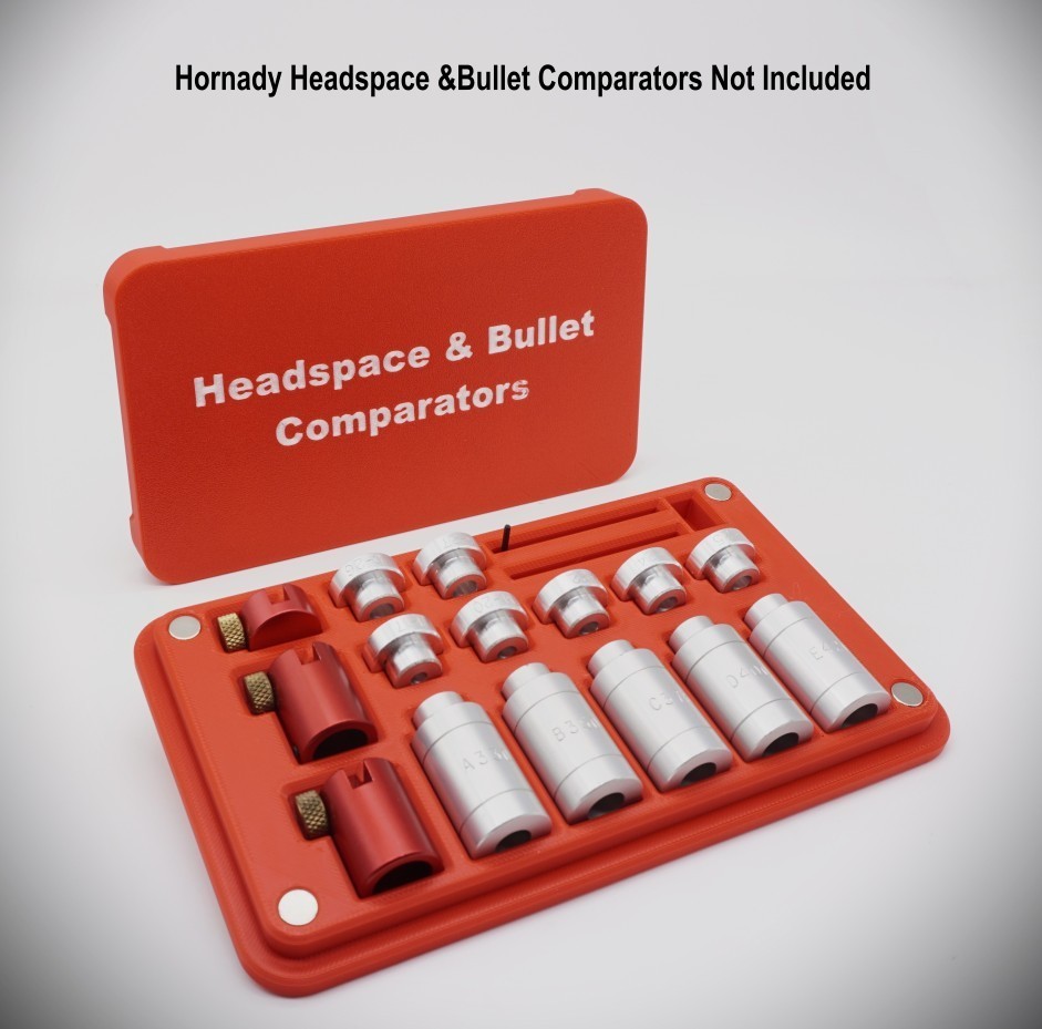 Hornady Bullet and Headspace Comparator Storage Case with Magnetic Lid RMD3D SM