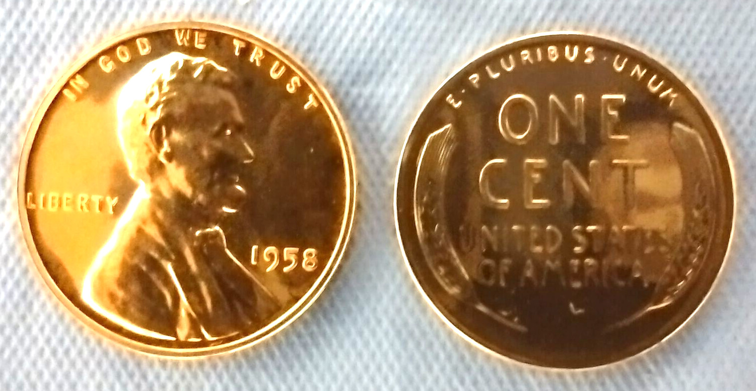 1958  **PROOF**  LINCOLN WHEAT CENT - NICE COIN - L@@K AT PICTURES!!!!!