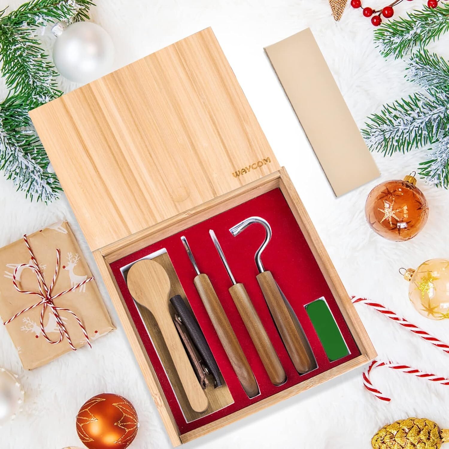 High-Quality 12-Piece Whittling Kit - Includes Gloves & Custom Leather Sheaths