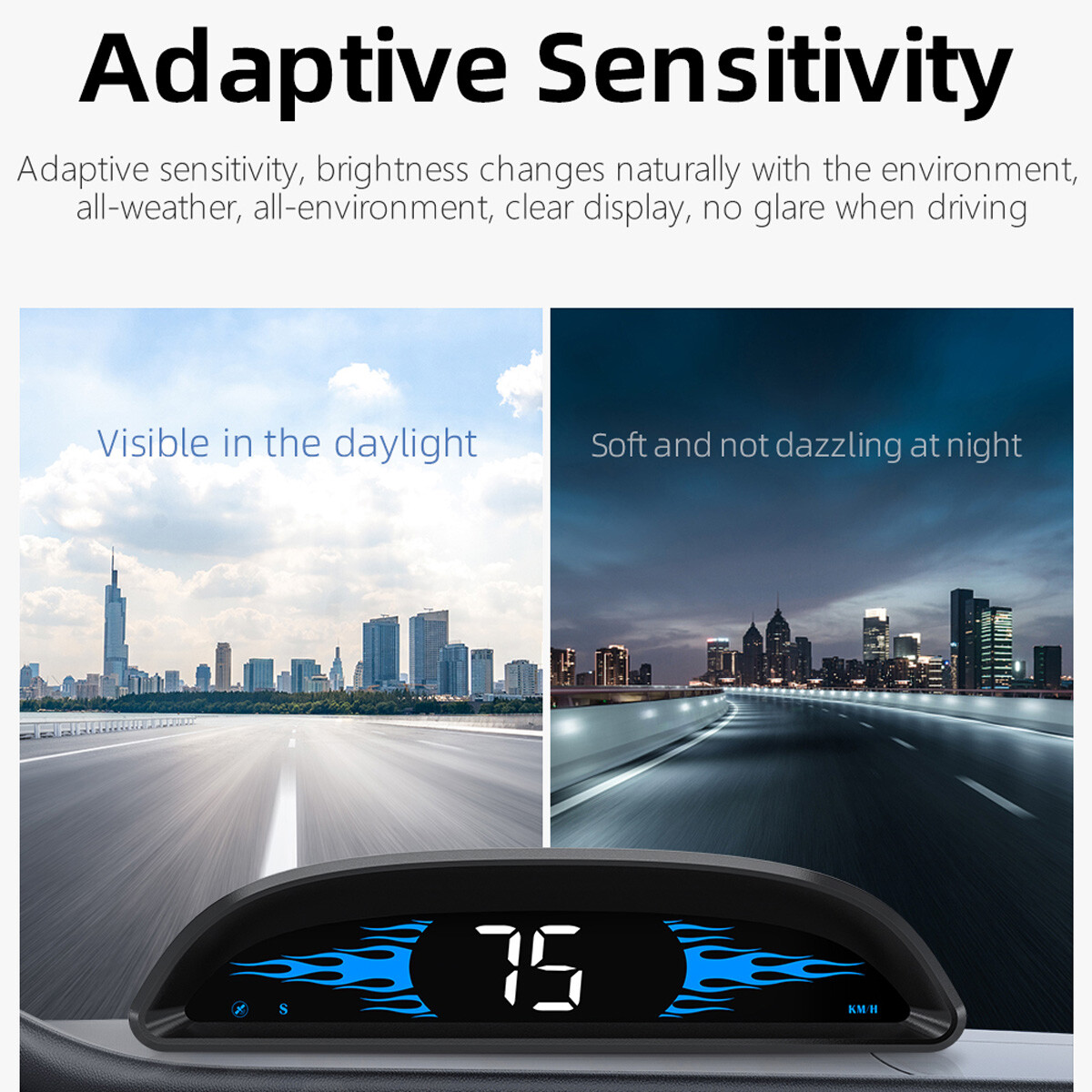 Universal HUD GPS Head Up Display Speedometer Odometer Car Digital Speed HD US