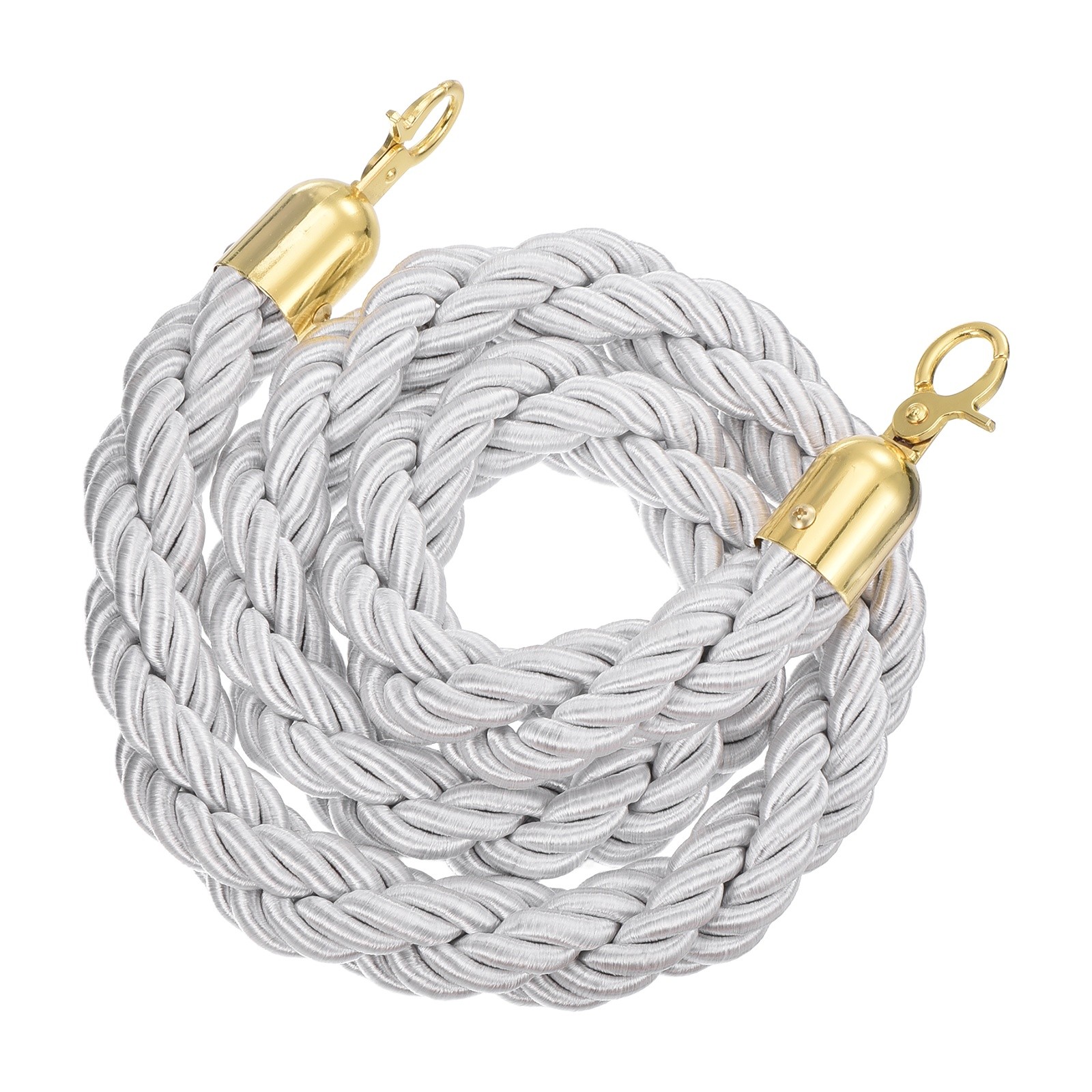Velvet Stanchion Ropes with Gold Buckle, (3.9Ft X1.1 Inch, White) (1Pcs)